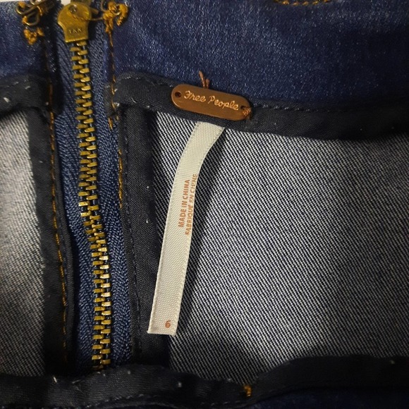Free People Denim Skirt Womens Size 6 Blue Jeans Mini - Picture 6 of 7